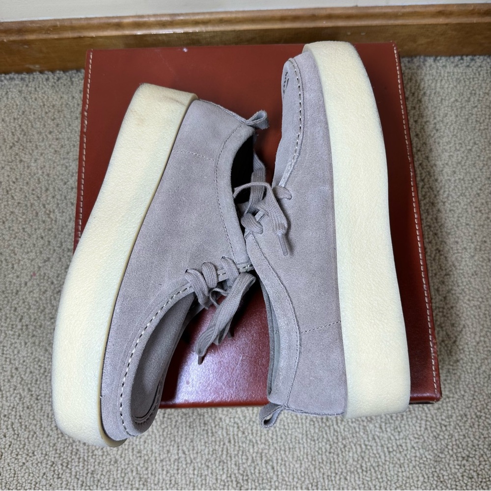 Steve Madden Wayland Wallabee Taupe Suede Platform Shoes Retro 70s Sz 8.5 - Picture 7 of 9